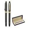Promosyon AK-1218-KR Metal Roller Kalem Seti Siyah-Gold, Renk: Siyah-Gold 