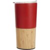 Promosyon 3543-K Bambu Termos Kırmızı 470 ml, Renk: Kırmızı, Ebat: 470 ml