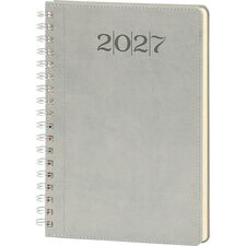 Promosyon ET-DARICA-S Spiralli Haftalık Ajanda Gri 20 x 28 cm, Renk: Gri, Ölçü: 20 x 28 cm 