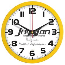 Promosyon ET-V30-333-SR Plastik Duvar Saati Sarı Ø 30 cm 