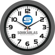 Promosyon ET-V30-346-FM Plastik Duvar Saati Füme Ø 40 cm 