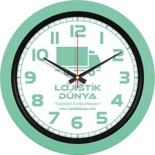 Promosyon ET-V30-346-MYSL Plastik Duvar Saati Mint Yeşili Ø 40 cm 