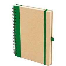 Promosyon ET-GD-020 Spiralli Not Defteri Yeşil 16 x 21,5 cm, Renk: Yeşil, Ölçü: 16 x 21,5 cm 
