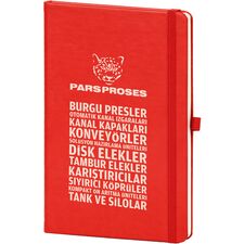 Promosyon ET-GEBZE Tarihsiz Defter Kırmızı 13 x 21 cm, Renk: Kırmızı, Ölçü: 13 x 21 cm 