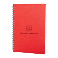 Promosyon YN-3113 Kolej Spiralli Haftalık Planlayıcı (20x28 cm) Kırmızı, Renk: Kırmızı 