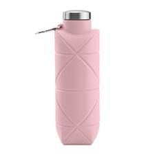 Promosyon YN-7940 Aydeniz 700 ml Katlanabilir Silikon Matara Pembe, Renk: Pembe 