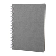 Promosyon YN-3068 Altındağ Kareli Spiralli Tarihsiz Defter (17x24 cm) Gri, Renk: Gri 