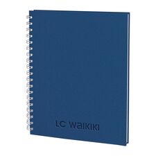 Promosyon YN-3078 Seğmenler Kareli Spiralli Tarihsiz Defter (19x25 cm) Lacivert, Renk: Lacivert 