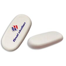Promosyon YN-4340 Gülağaç Oval Silgi Beyaz 