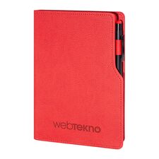 Promosyon YN-3030 Bahçelievler Tarihsiz Defter (14,5x21 cm) Kırmızı, Renk: Kırmızı 