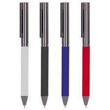 Promosyon IL-1268 Metal Rubber Tükenmez Kalem Lacivert, Renk: Lacivert 