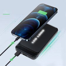 Promosyon AK-PB-155 10.000 mAh Powerbank Siyah-Kasa-Beyaz-LED 