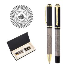 Promosyon AK-661-RT Kabartma Figürlü Metal Roller & Tükenmez Kalem Seti 41 Besmele, Renk: 41 Besmele 