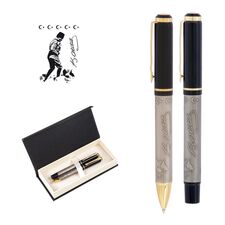 Promosyon AK-661-RT Kabartma Figürlü Metal Roller & Tükenmez Kalem Seti Atatürk, Renk: Atatürk 