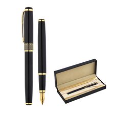Promosyon AK-1213-KD Metal Dolma Kalem Seti Siyah 