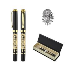 Promosyon AK-685-KR Kabartma Figürlü Metal Roller Kalem Seti Tuğra, Renk: Tuğra 