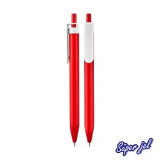 Promosyon AK-509-BK Plastik Süper Jel Refil Kalem Kırmızı, Renk: Kırmızı 