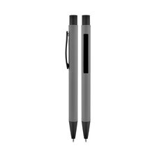 Promosyon AK-1020 Metal Tükenmez Rubber Gövde Kalem Gri, Renk: Gri 