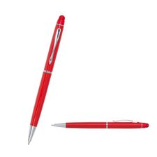 Promosyon AK-1022 Metal Tükenmez Touchpen Kalem Kırmızı, Renk: Kırmızı 