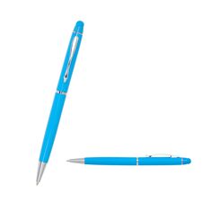 Promosyon AK-1022 Metal Tükenmez Touchpen Kalem Turkuaz, Renk: Turkuaz 