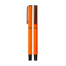 Promosyon AK-1023-R Metal Roller Kalem Rubber Gövde Turuncu, Renk: Turuncu 