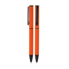 Promosyon AK-1023-T Metal Tükenmez Kalem Rubber Gövde Turuncu, Renk: Turuncu 