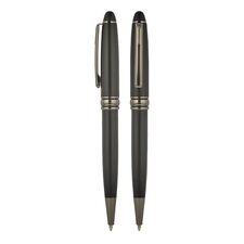 Promosyon AK-1218-T Metal Tükenmez Kalem Siyah-Füme, Renk: Siyah-Füme 