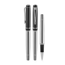 Promosyon AK-1219-R Metal Roller Kalem Silver - Siyah, Renk: Silver - Siyah 