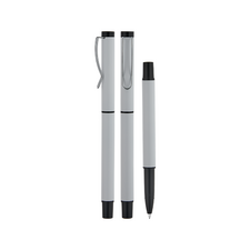 Promosyon AK-1320 Metal Roller Süper Jel Refil Kalem Beyaz, Renk: Beyaz 