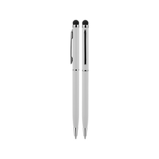 Promosyon AK-587 Metal Tükenmez Touchpen Kalem Beyaz, Renk: Beyaz 