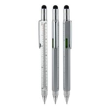 Promosyon AK-652 Metal Su Terazili - Tornavidalı Touchpen Kalem Silver, Renk: Silver 