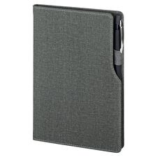 Promosyon AK-2320 15 x 21 Termo Deri Defter (Ivory Kağıt) Füme, Renk: Füme 