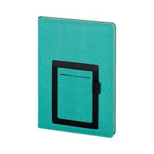 Promosyon AK-2420 15 x 21 Termo Deri Defter (Ivory Kağıt) Turkuaz, Renk: Turkuaz 