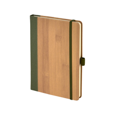 Promosyon AK-2428 15 x 21 Termo Deri Bambu Defter Yeşil, Renk: Yeşil 