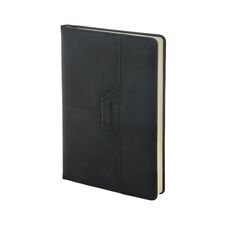 Promosyon AK-2430 15 x 21 Termo Deri Defter Siyah, Renk: Siyah 