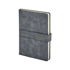 Promosyon AK-2441 15 x 21 Termo Deri Defter Gri, Renk: Gri 