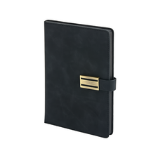Promosyon AK-2448 15 x 21 Termo Deri Defter Siyah, Renk: Siyah 