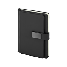 Promosyon AK-2452 15 x 21 Termo Deri Defter Siyah, Renk: Siyah 