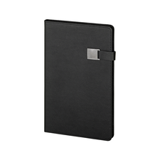 Promosyon AK-2660 15 x 21 Termo Deri Defter Siyah, Renk: Siyah 