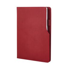 Promosyon AK-941-HOLMEN 15 x 21 Termo Deri Defter (Holmen Kitap Kağıdı) Kırmızı, Renk: Kırmızı 