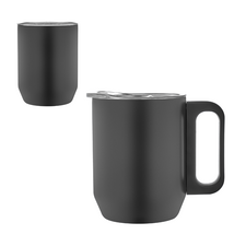 Promosyon AK-5354 Çelik Kupa / 350 ml Siyah, Renk: Siyah 