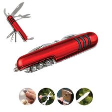 Promosyon AK-3008-7 7 Fonksiyonlu Çakı Kırmızı, Renk: Kırmızı 
