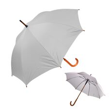 Promosyon AK-5101 8 Telli Baston Şemsiye Beyaz-Beyaz, Renk: Beyaz-Beyaz 