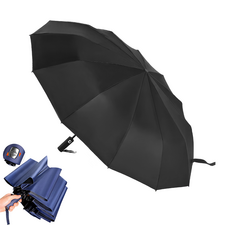 Promosyon AK-5102 12 Telli Şemsiye Siyah, Renk: Siyah 