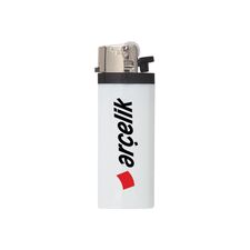 Promosyon AK-YMN-216 I-Lighter Midi Taşlı Siboplu Çakmak Beyaz, Renk: Beyaz 
