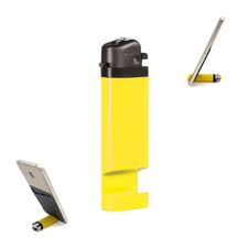 Promosyon AK-PHL-365 Telefon Standlı Taşlı Sibopsuz Çakmak Sarı, Renk: Sarı 