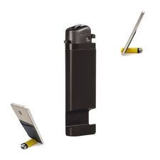 Promosyon AK-PHL-365 Telefon Standlı Taşlı Sibopsuz Çakmak Siyah, Renk: Siyah 