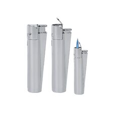 Promosyon AK-MJ-100 Clipper Metal Turbo Siboplu Çakmak Saten-Silver 