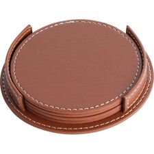 Promosyon ET-D-3820 Deri Bardak Altlığı Taba 11 x 11 cm, Renk: Taba, Ölçü: 11 x 11 cm 