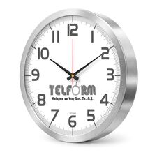 Promosyon ET-V30-990-B Alüminyum Duvar Saati Ø 35 cm 